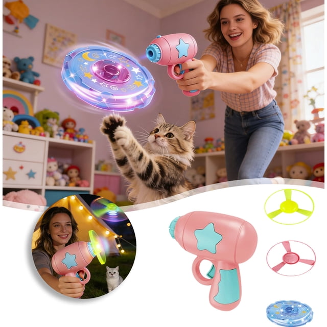 Catapult Interactive Cat & Outdoor Flying Saucer Glowing LED Catapult For Exercise & Night Play For Hobbyists & Lovers