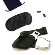 Airplane Seat Belt Extender Travel Edition with Ear Plugs, Eye Mask, Carrying Cases and Owner's Cards - E-Mark Certified From GreaTravel