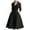 Wedding Guest Dress Women-A08 Black, variant on Long Sleeve Wedding Guest Dress Women V-Neck Winter Cocktail Dresses A-Line Tunic Evening Party Elegant Gowns with Pockets L