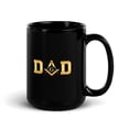 thumbnail image 2 of Black Glossy Mug, Mens Masonic Dad, Father's Day Gift Freemason , M-9452 (15 oz), 2 of 3