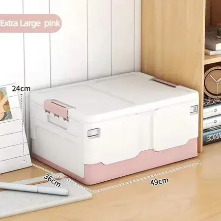Storage box foldable book box student classroom organizing box snack toy storage box living room extra large with lid