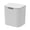 White, variant on OU Wall-Mounted Bathroom Trash Can, 1.3 Gallon Self-Adhesive Hanging Trash Bin with with Lid & Removable Bag Ring, Space-saving Trash Can for Bathroom