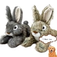 thumbnail image 1 of Juguete de peluche de conejo de imitación para perros, juguete para morder los dientes, juguete para mascotas, 1 of 3