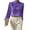 Purple, variant on Womens Satin Silk Blouses 2026 Business Casual Dressy Elegant Shirts Mock Neck Long Sleeve Twist Front Office Work Tops White XL