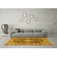 thumbnail image 3 of Ahgly Company Machine Washable Indoor Rectangle Medallion Yellow Traditional Area Rugs, 4' x 6', 3 of 4