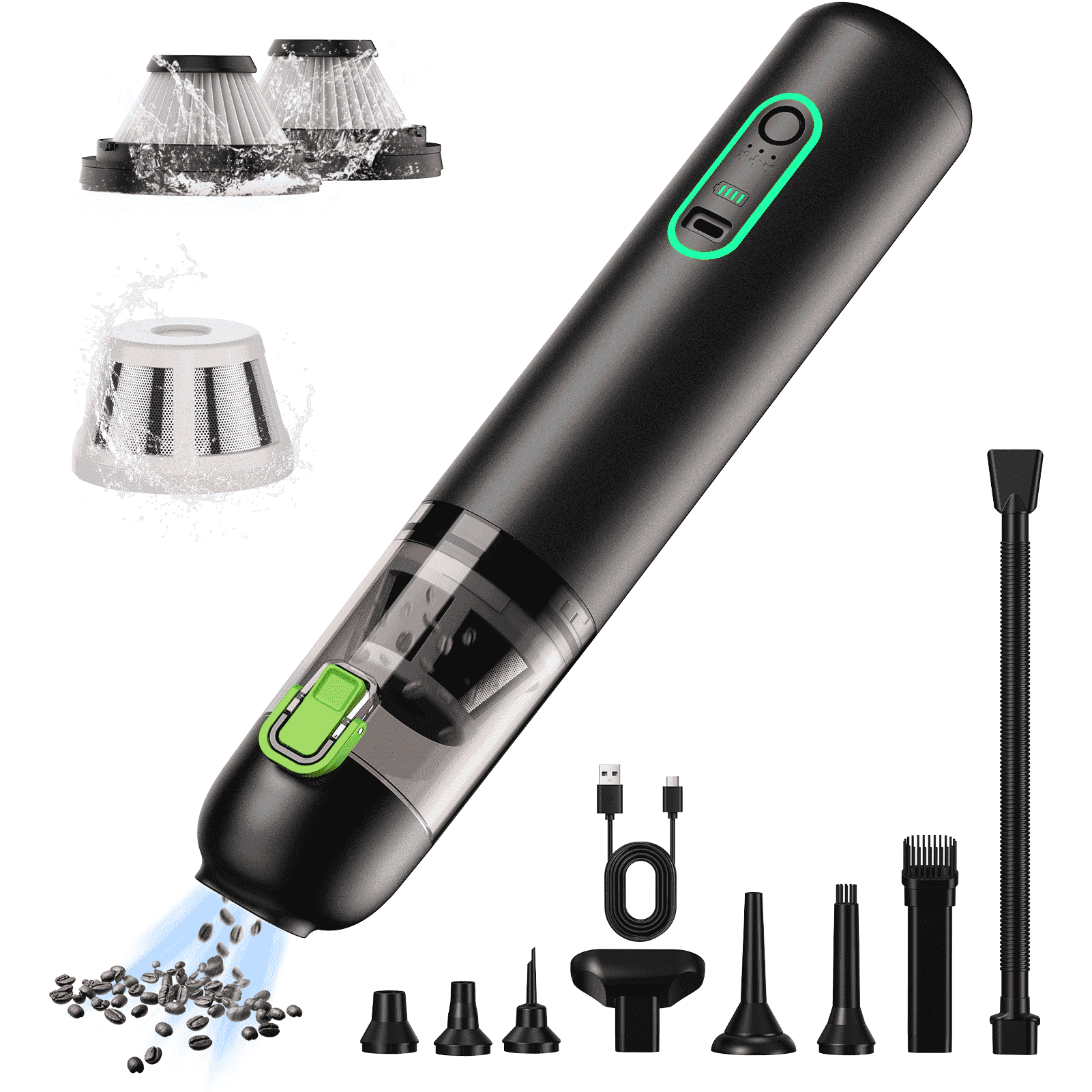 RYOBI ONE+ Aspirapolvere Portatile A Batteria 18V, Solo Utensile, Multi-superficie, Con Contenitore Facile Da Svuotare
