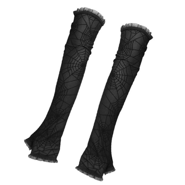 Guantes largos sin s Guantes a de hasta el codo 15.75 pulgadas Guantes elásticos de fiesta de noche de Halloween para mujeres Damas sin lentejuelas Hugo Guantes largos de Halloween