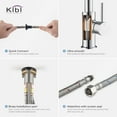 thumbnail image 3 of Kibi USA Single-Hole Pull-Down Kitchen Faucet with Sprayer and Magnetic Docking Chrome Brass Finish, 3 of 5