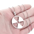 thumbnail image 4 of Feltree Collier en Acier Inoxydable avec Pendentif Danger Radioactif, 4 of 6