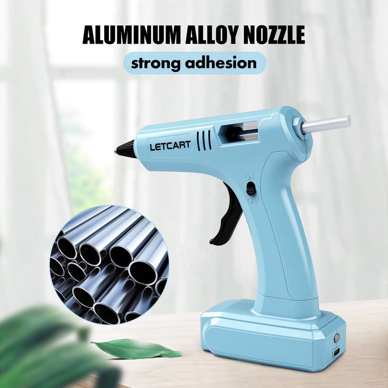 40W Hot Melt Glue Gun DIY Mini Industrial Guns Electric Repair Tool w/30pcs Glue Stick US Blue