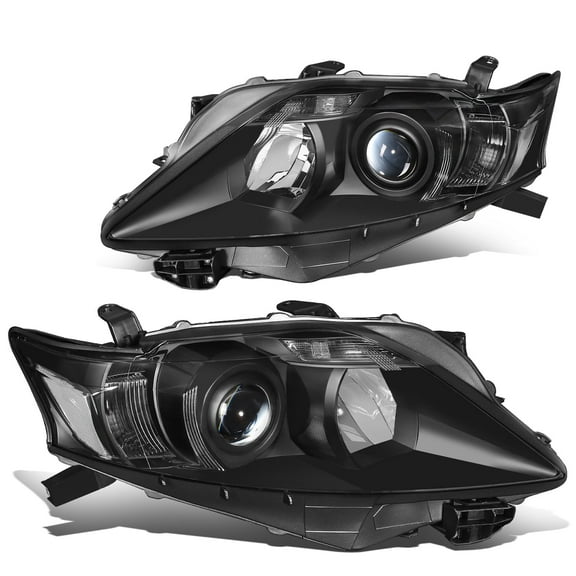 DNA Motoring For 10-12 Lexus RX350 JDM Black Clear Corner Projector Headlight Lamps Pair LH RH