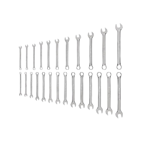 TEKTON Combination Wrench Set, 25-Piece (1/4 -3/4 in., 6-19 mm) | WCB90305