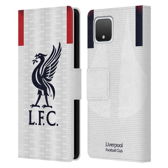Head Case Designs Officially Licensed Liverpool Football Club 2019/20 Kit Away Leather Book Wallet Case Cover Compatible with Google Google Pixel 4