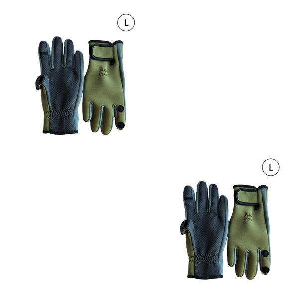 Soidarity 1 par de guantes de ciclismo al aire libre pesca antideslizante cálido guantes impermeables, amarillo verde, L amarillo verde L 2piezas Soidarity CBP138814