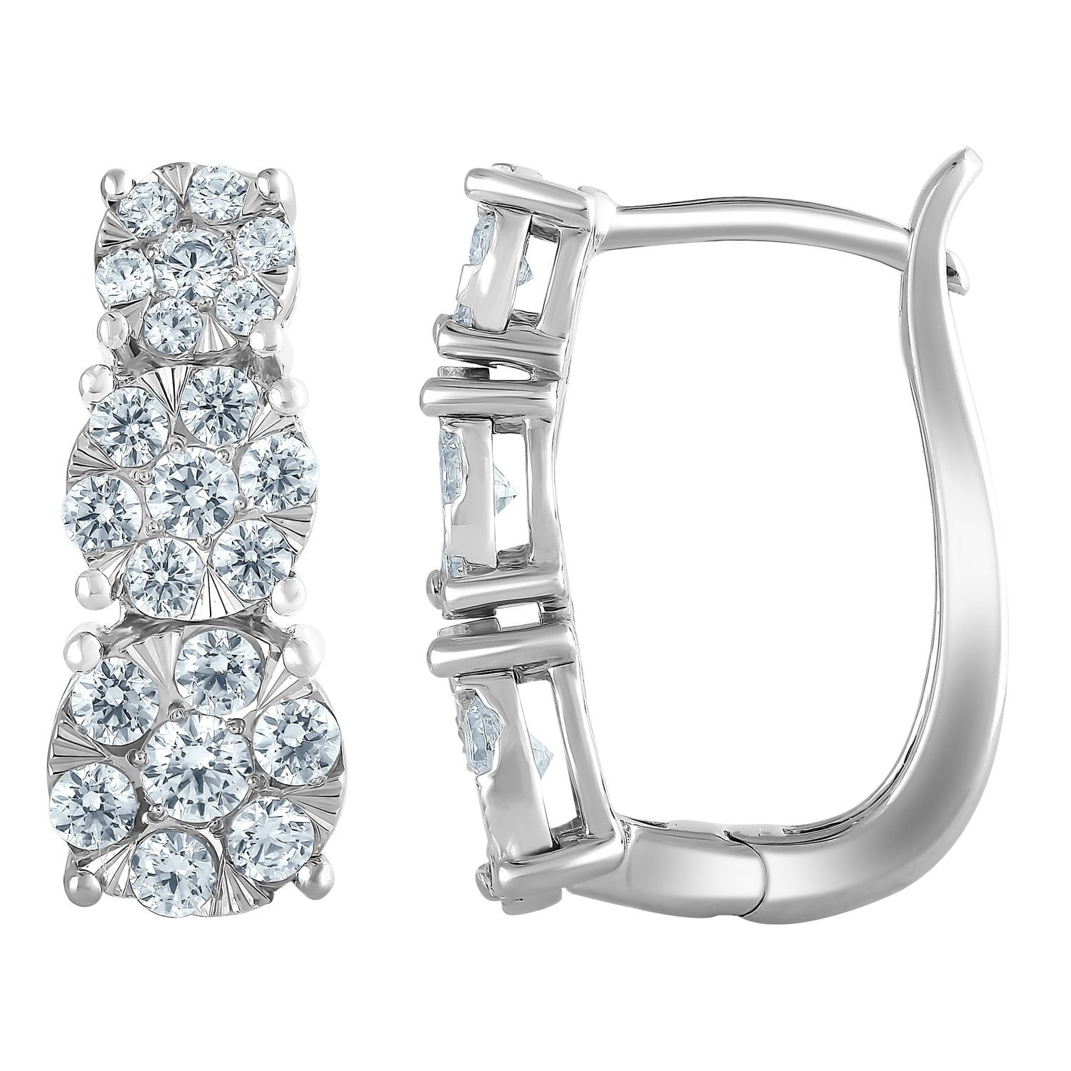 みや♡14kgf 0.96 CT. T.W. Diamond Hoop Earrings in 14K Gold - Samsclub.com