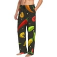 thumbnail image 2 of Sigee Chili2 Print Men's Pajama Pants - Soft Lounge Sleep Bottoms with Elastic Waistband and Pockets-XX-Large, 2 of 9