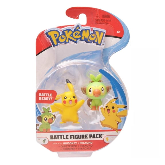Articulated 3" Pokemon Battle Figure Grookey & Pikachu Series 4