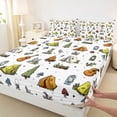 thumbnail image 4 of Erosebridal Cartoon Guitar Tent Mushroom Full Size Sheets 4-Piece For Kids Boys Girls,Teens Adventure Theme Bed Sheets, 4 of 5