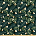 thumbnail image 1 of Exotic Fabric by the Yard, Summer Jungle Flowers and Tropic Leaves, Decorative Upholstery Fabric for Chairs & Home Accents, 1 Yard, Charcoal Grey Dark Green by Ambesonne, 1 of 2
