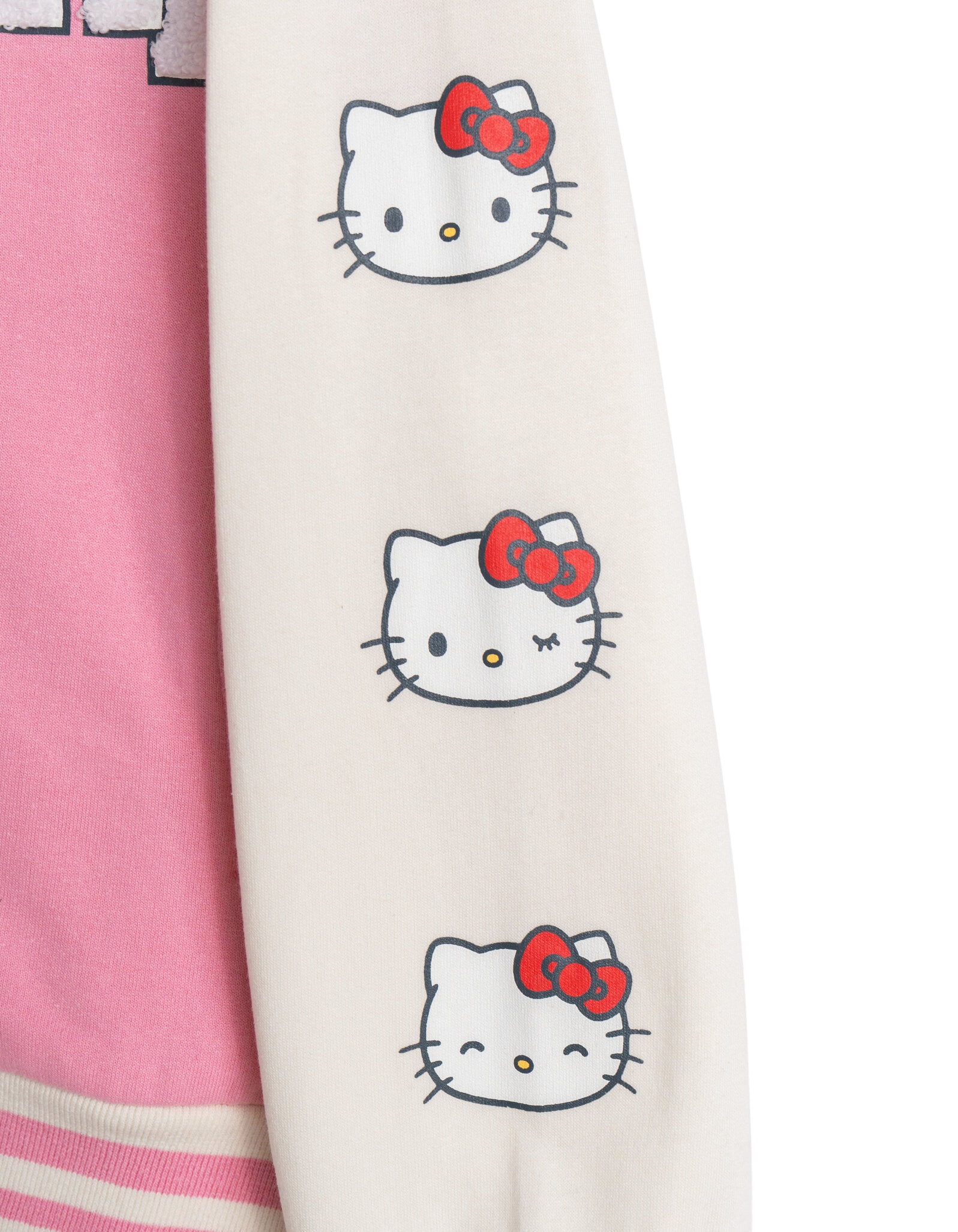 Hello Kitty Fleece Varsity Bomber Jacket and Jogger Pants Outfit Set Toddler to Big Kid