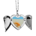 thumbnail image 1 of Ocean Sand Beach Orange Line foto Alas de ángel collar colgante regalo de moda Unbranded M, 1 of 3