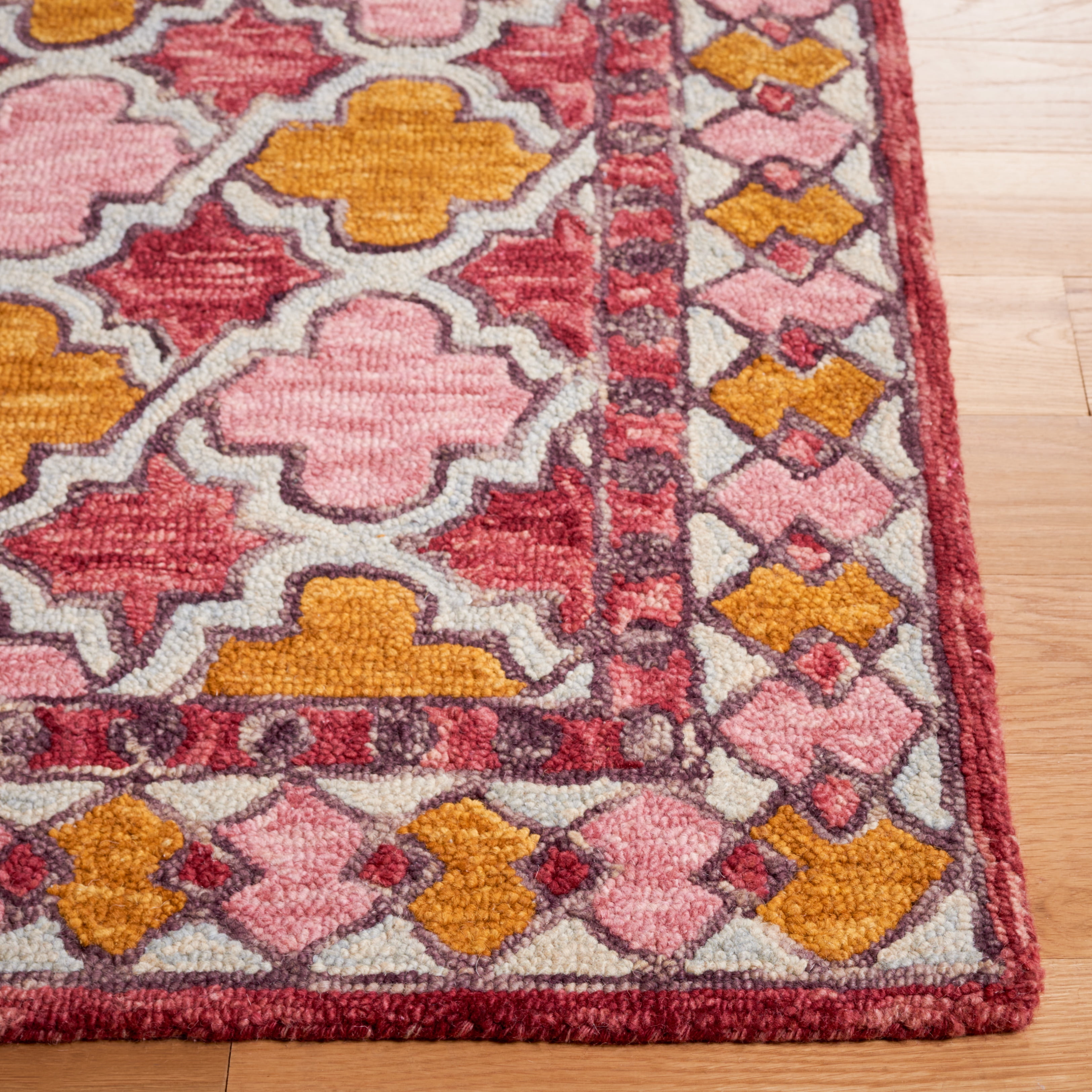 SAFAVIEH Aspen Joshua Geometric Area Rug, Pink/Yellow, 6' x 9'