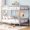Silver, variant on White Full Over Full Iron Bunk Bed / Space - Saving for Growing Families