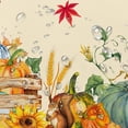 thumbnail image 4 of Nappe Ronde Automne, Récolte d'Automne de l'Action de Grâce Citrouille Tournesol Feuille d'Érable Nappe, Polyester Imperméable Résistant aux Plis Durable pour Automne, Action de Grâce, Décoration Maison 60x60 Pouces, 4 of 5
