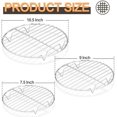 thumbnail image 2 of Atefa Round Cooking Rack, 3 Pcs Stainless Steel Baking Cooling Steaming Grilling Rack, Fits Air Fryer/Stockpot/Pressure Cooker/Round Cake Pan, Oven & Dishwasher Safe (7.5 + 9 + 10.5 Inch), 2 of 7