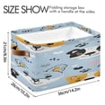 thumbnail image 4 of Cute Doodle Dogs Paw Prints Hearts Square Storage Bins with Handles Collapsible Containing Box 2 Packs, 4 of 9