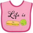 thumbnail image 3 of Inktastic Life is Sublime- Cute Food Pun Boys or Girls Baby Bib, 3 of 4