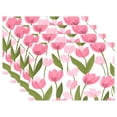 thumbnail image 2 of Rectangular Placemat Set 12'x18' Exquisite Print Durable & Heat Resistant Tulip Pattern, 2 of 8