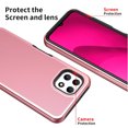 thumbnail image 7 of For Revvl 7 Pro 5G (T-Mobile) Dual Layer Slim & Tough Hybrid Shockproof Heavy Duty TPU Matte with Textured Rugged Shell Protection Phone Case Cover by Xpression - Rose Gold, 7 of 7