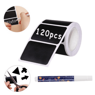 192pcs Erasable Self-Adhesive Chalkboard Labels with 4pcs White