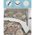 thumbnail image 4 of Pink Green Boho Twin XL Size Down Alternative Comforter,Lightweight Comforter Quilt Bedding Set with Pillow Shams Abstract Medieval Vintage Ethnic Floral Bed Comforter Duvet Insert 68"x98", 4 of 7