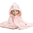 thumbnail image 3 of Hooded Baby Bath Towel, Ultra Soft Highly Absorbent Bathrobe Blanket Toddlers Shower Gifts for Boys Girls 31"*31", 3 of 8