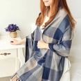 thumbnail image 1 of Foulard Longue d'Hiver Chaude en Laine Châle à Franges pour Femmes, 1 of 3