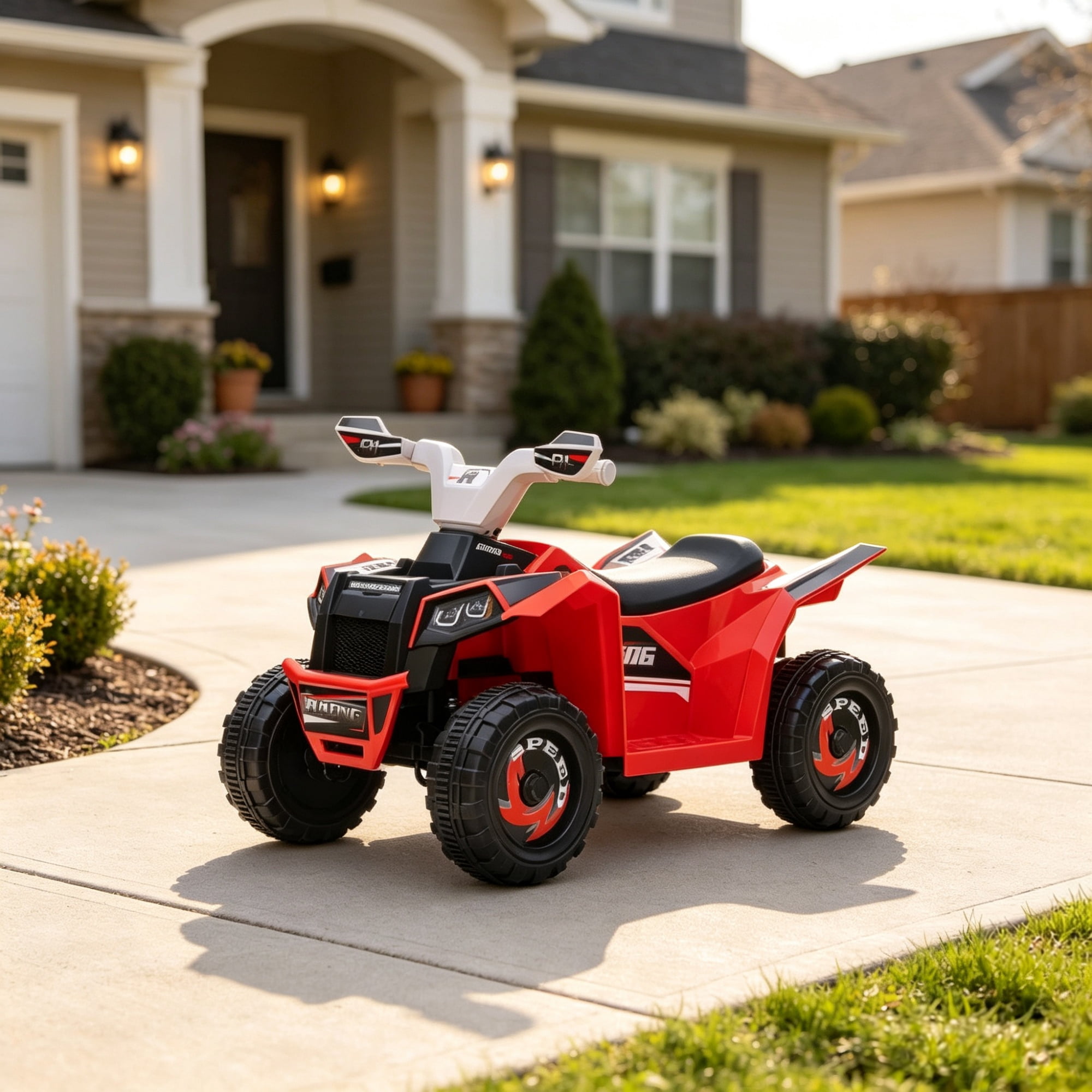 6V Electric Toy Car, Forward Backward with Wear-Resistant Wheels for 18-36 Months Old, Red