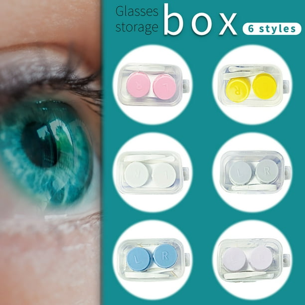 Xihbxyly Estuche para Gafas, Elegante Caja Doble para Guardar, Incluye Pinzas y Palillo, Fácil de Limpiar y Transportar, Uso Cosmético, Entusiastas de La Moda, Se Recomienda Remojar En Agua Tibia.