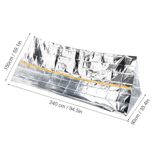 Thermal Tent, Emergency Tent, 94.5 x 59.1 x 35.4in Hiking for Camping Silver Individual