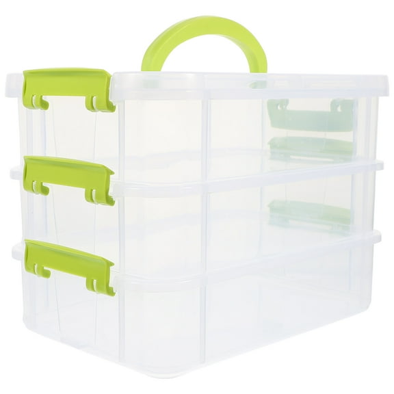 Transparent Storage Box with Detachable Buckle Latches for Kitchen Organization and Decor