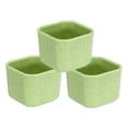 thumbnail image 1 of Unique Bargains 2' Square Plastic Succulent Planter with Drainage Flowerpot Container, Green 3 Pack, 1 of 5