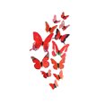 thumbnail image 1 of 12pcs Simulation Wall Stickers Creative PVC Wall Decals DIY Home Decor for Kitchen Living Room Bedroom (Red), 1 of 8