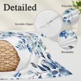thumbnail image 6 of Blue Teal Eucalyptus Leaves Throw Pillow Cover, Pillowcase Protectors with Zipper, Breathable Decorative Lumbar Pillow Case Cover, Watercolor Weeping Botanical Pillow Shams for Couch Sofa 12x20Inch, 6 of 8