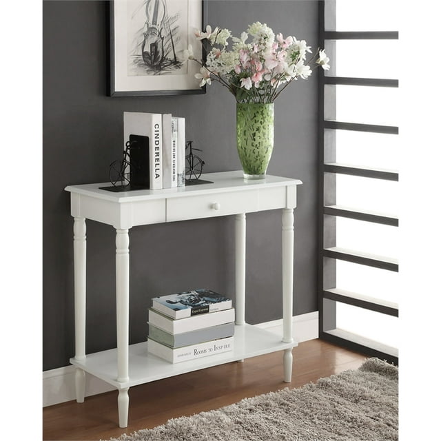 Convenience Concepts French Country Table de Hall, Fini Bois Blanc