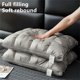 thumbnail image 4 of Núcleo de almohada de flores retorcidas de alta elasticidad | Almohada estéreo para dormir alternativa Down | Soporte ergonómico | Nylon Spandex transpirable | 29,13 x 18,89 pulgadas | Blanco o gris, 4 of 6