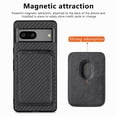 thumbnail image 3 of Para Google Pixel 7a 5g Funda con textura de fibra de carbono a prueba de caídas Portatarjetas magnético desmontable Pc + Tpu + Funda protectora de cuero Pu, 3 of 5