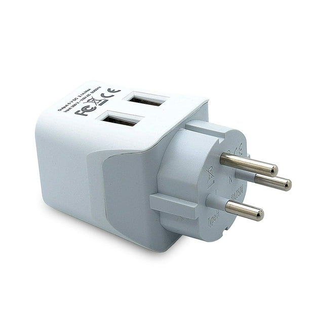 Ceptics CTU14 Israel, Palestine Travel Adapter Plug Type H Dual