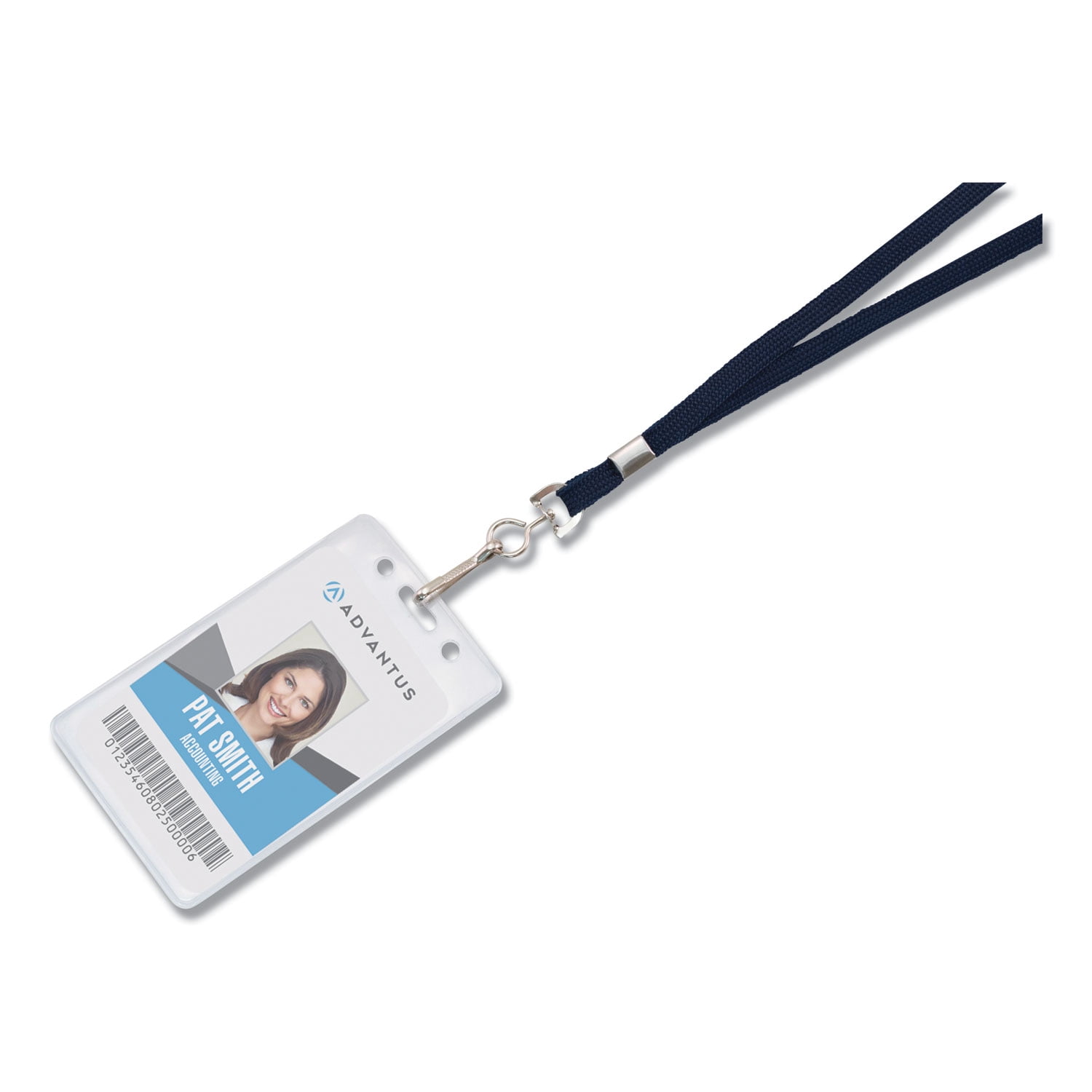 Advantus Deluxe Lanyards, J-Hook Style, 36" Long, Blue, 24/Box (75426)
