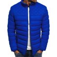 thumbnail image 2 of Rhuody Mens Winter Jacket Men'S Long Sleeve Autumn Winter Zipper Warm Down Jacket Packable Light Coat Warm Outfits Blue 3Xl, 2 of 4